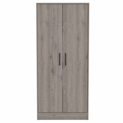 HomeRoots 71" Light Gray Tall Two Door Cabinet