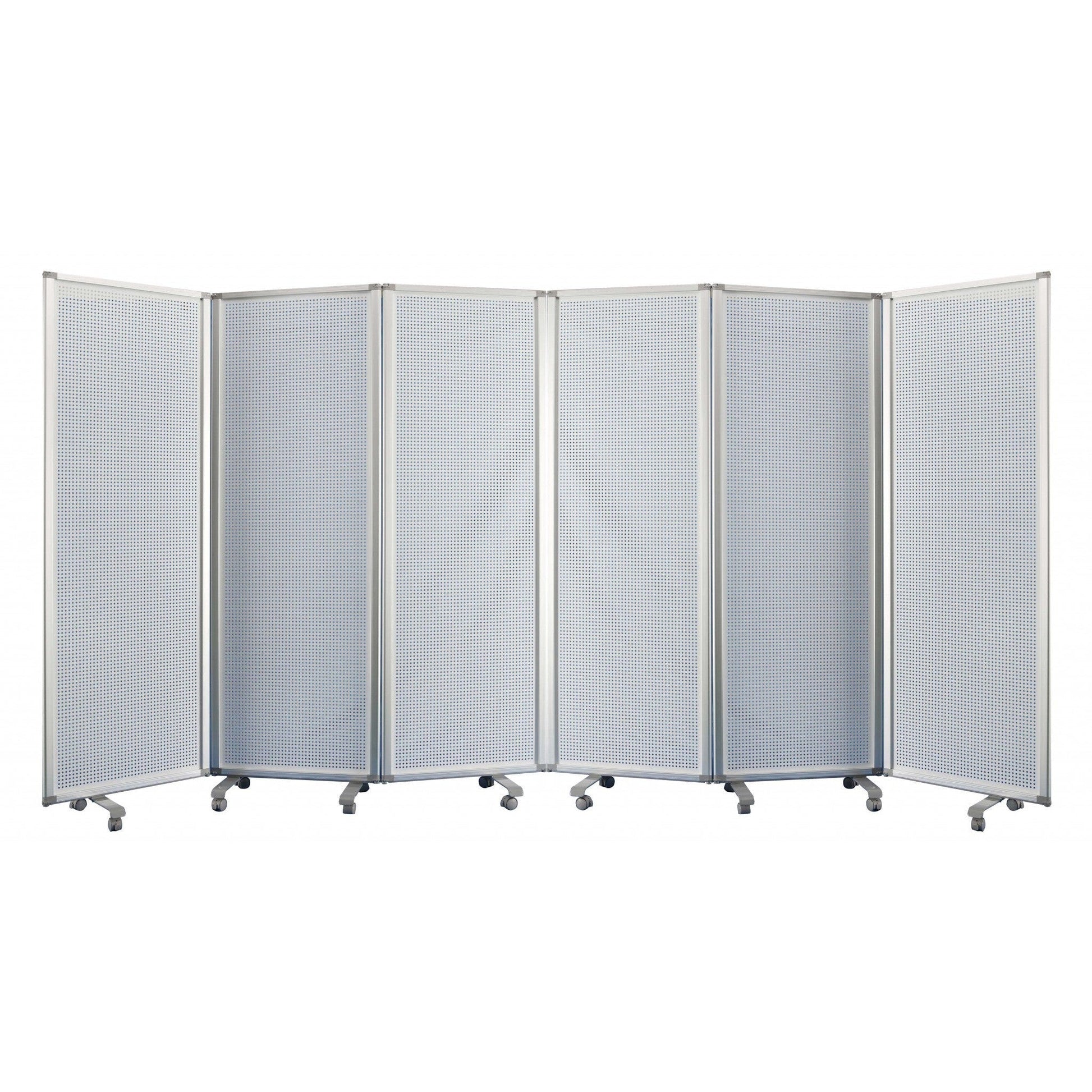 HomeRoots 71" x 1" x 71" Metal And Alloy Screen in White Finish