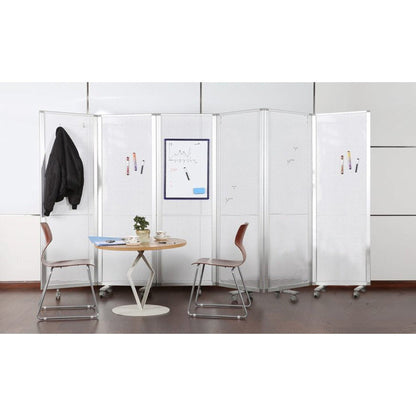 HomeRoots 71" x 1" x 71" Metal And Alloy Screen in White Finish