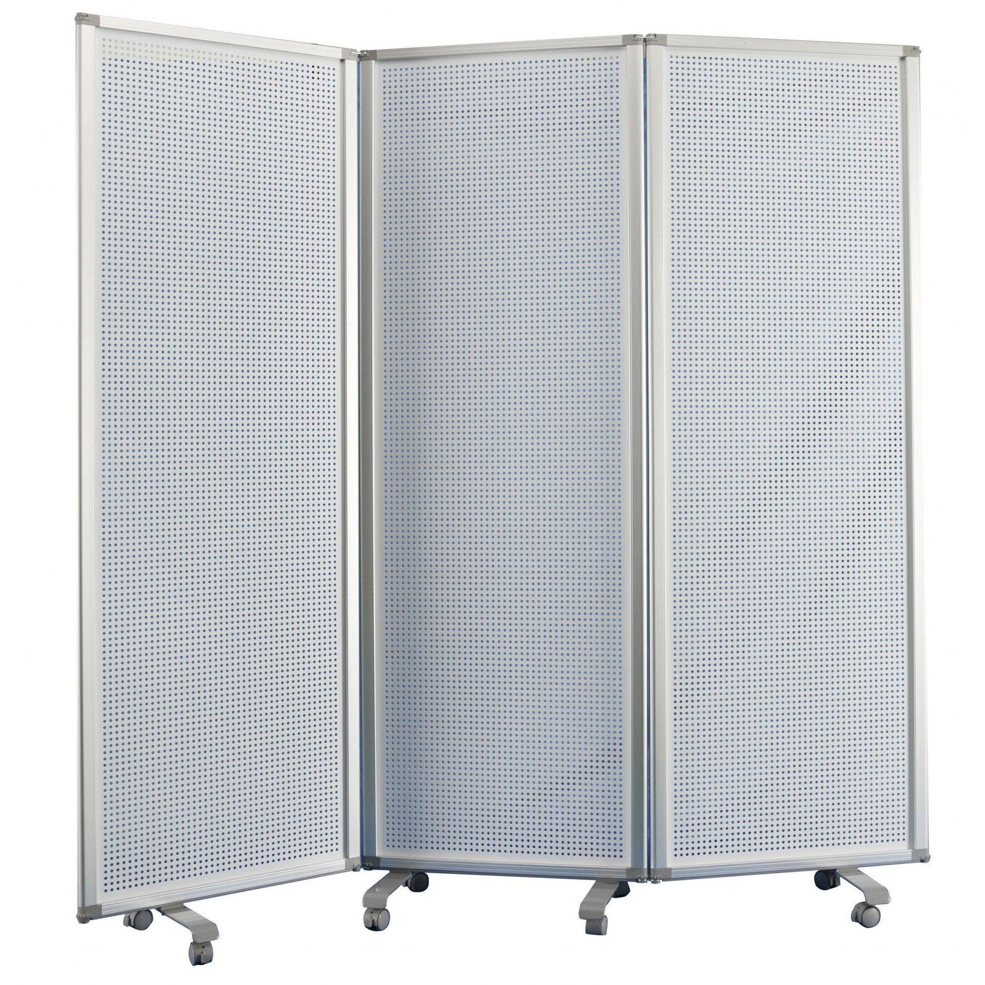 HomeRoots 71" x 1" x 71" Metal And Alloy Screen in White Finish