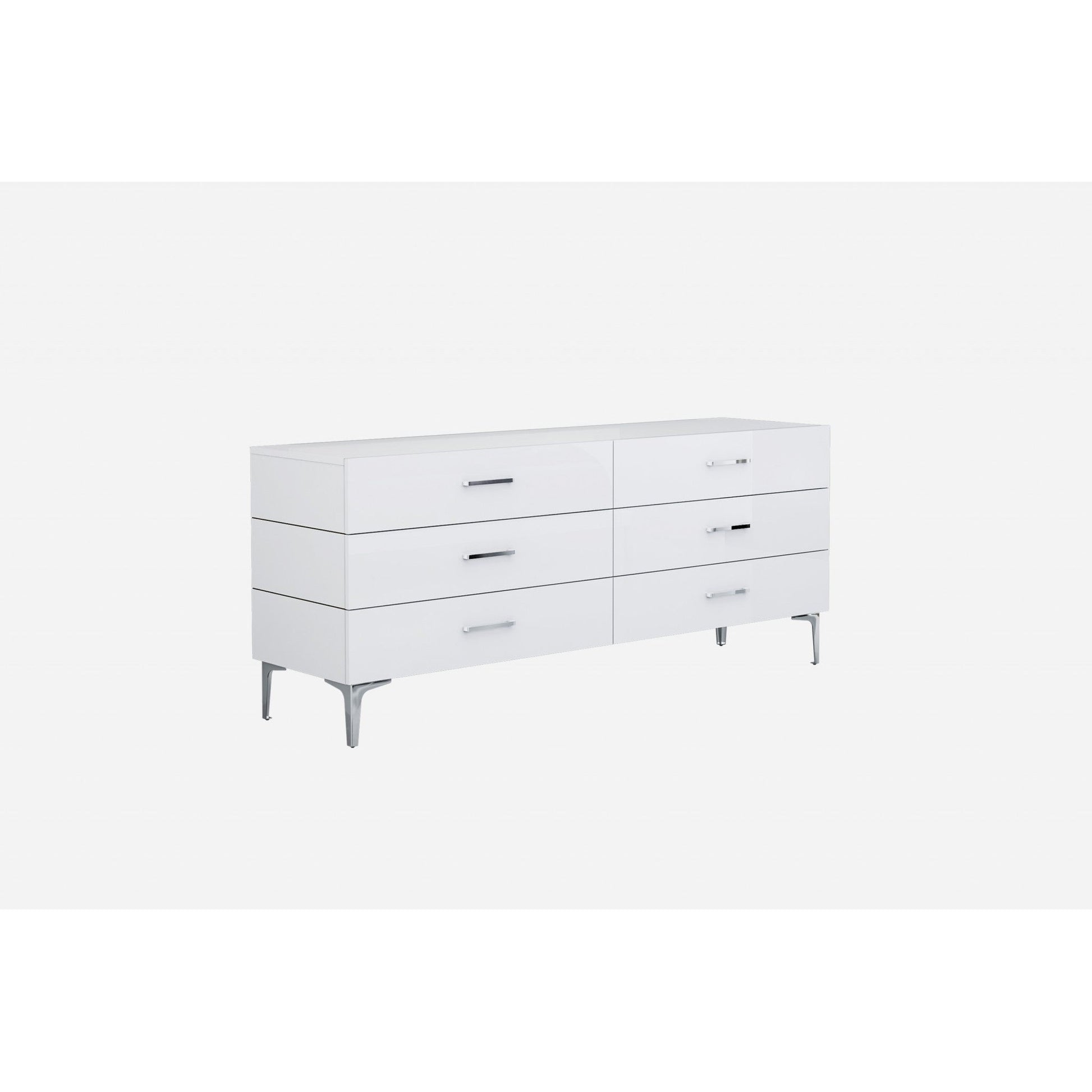 HomeRoots 73 x 20 x 30 White Stainless Steel Double Dresser Extension