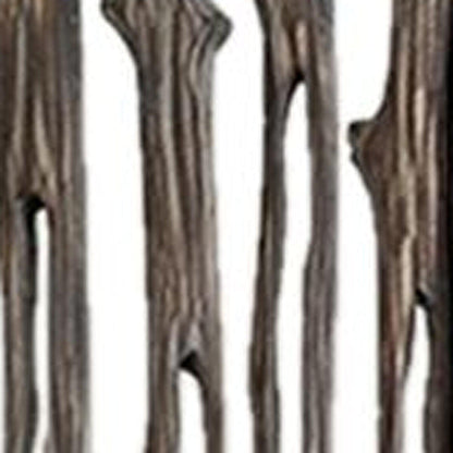 HomeRoots 84" x 3" x 84" Wrightwood Screen With Weathered Brown Woo Finish