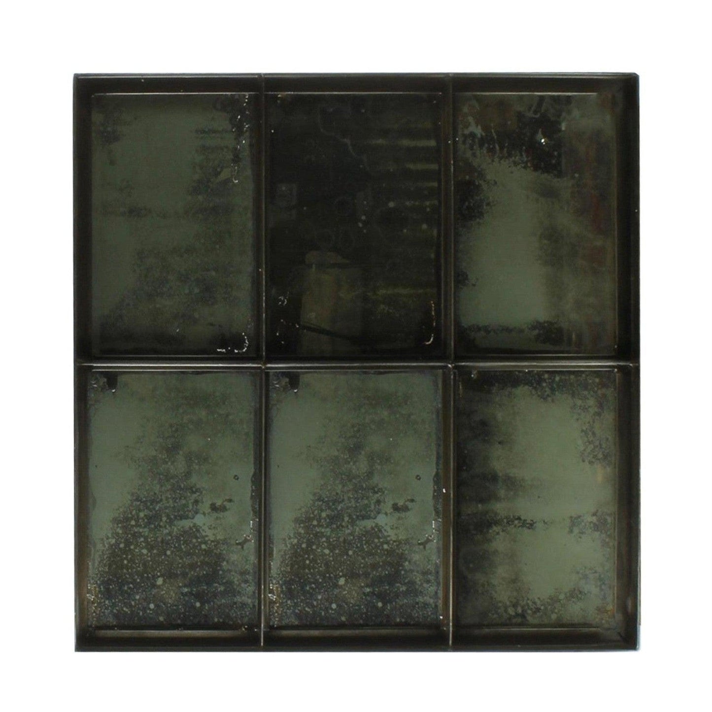 HomeRoots Antique Six Pane Mirror Decor