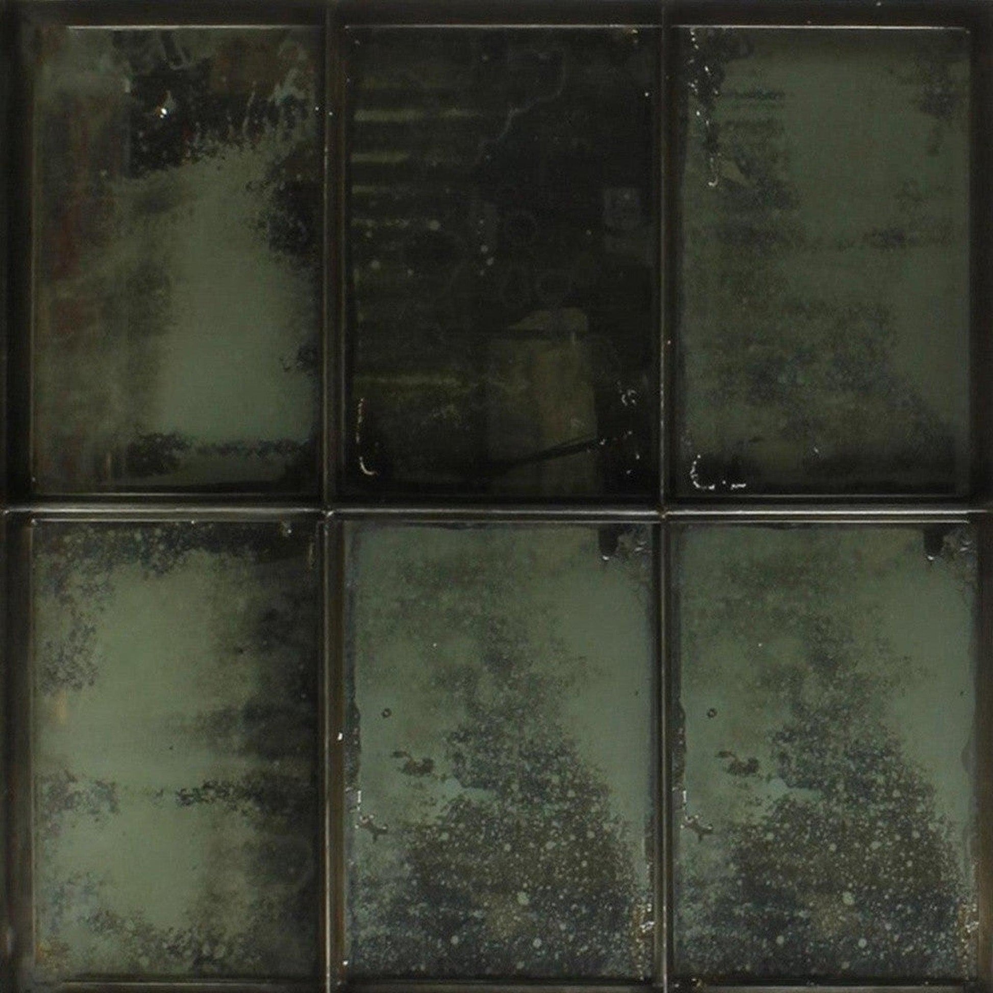 HomeRoots Antique Six Pane Mirror Decor