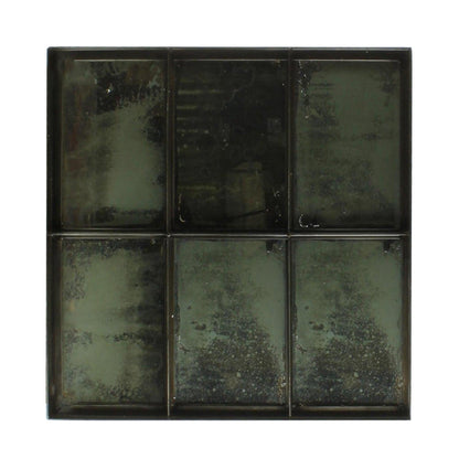 HomeRoots Antique Six Pane Mirror Decor