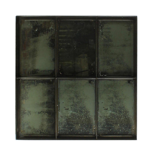 HomeRoots Antique Six Pane Mirror Decor