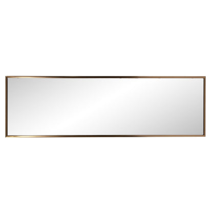 HomeRoots Antiqued Brushed Brass Rectangular Full Length Wall Mirror