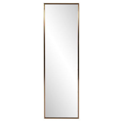 HomeRoots Antiqued Brushed Brass Rectangular Full Length Wall Mirror