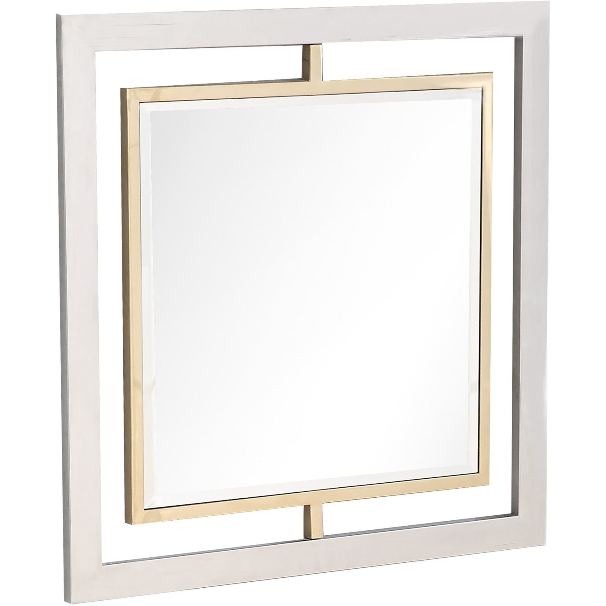 HomeRoots Antiqued Gold Finish Mirror