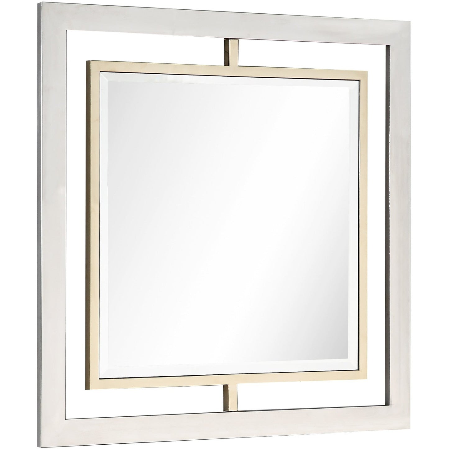 HomeRoots Antiqued Gold Finish Mirror