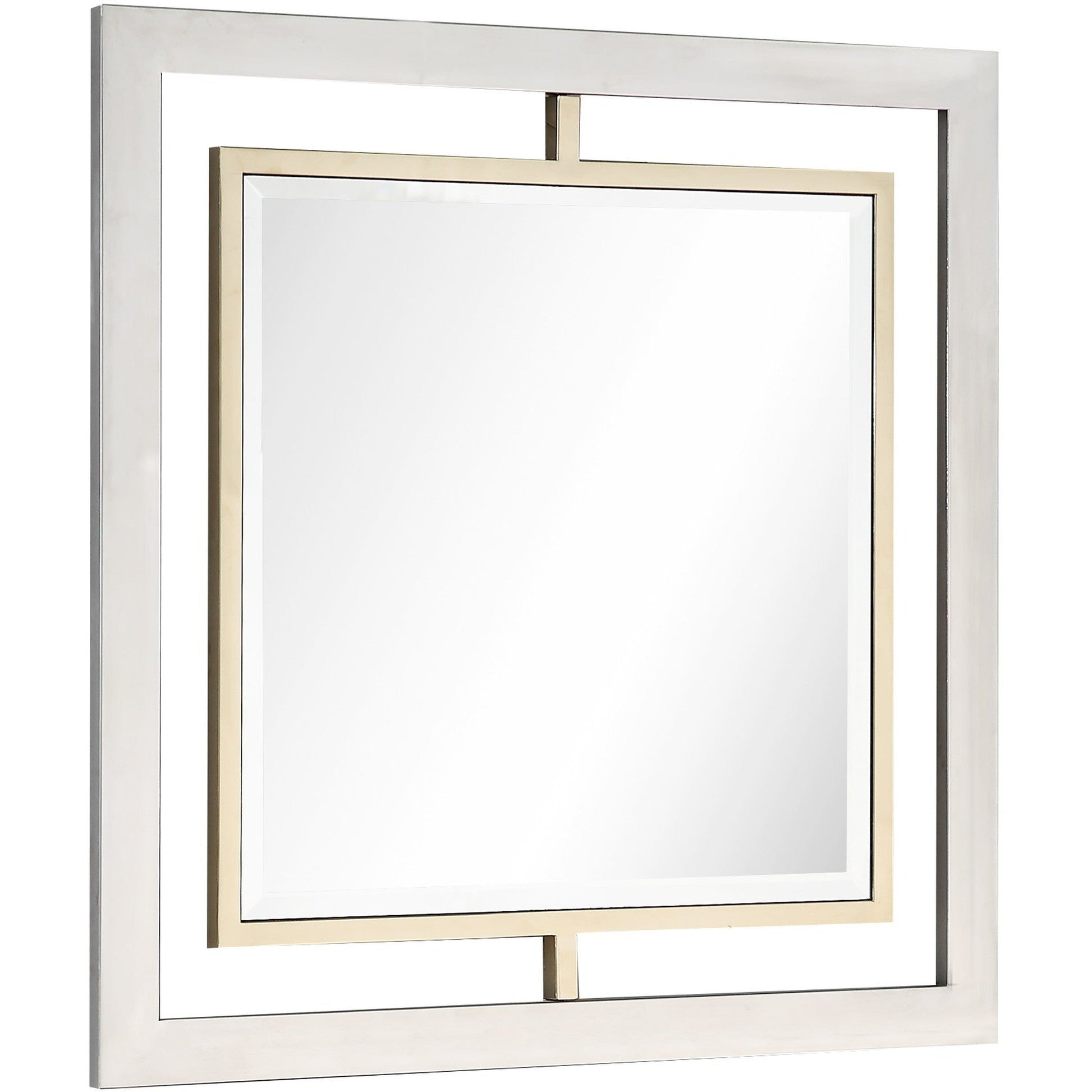 HomeRoots Antiqued Gold Finish Mirror