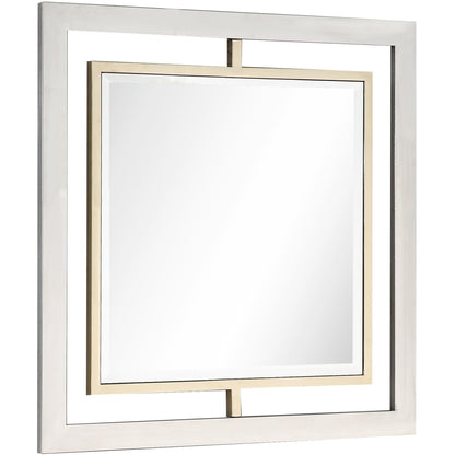 HomeRoots Antiqued Gold Finish Mirror