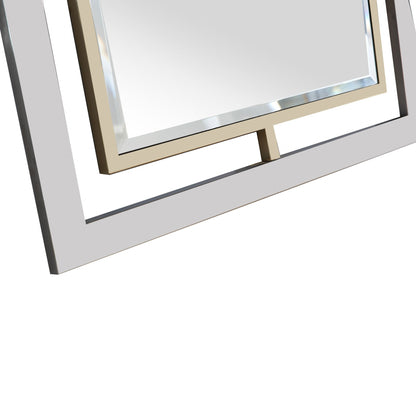 HomeRoots Antiqued Gold Finish Mirror