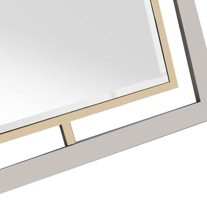 HomeRoots Antiqued Gold Finish Mirror