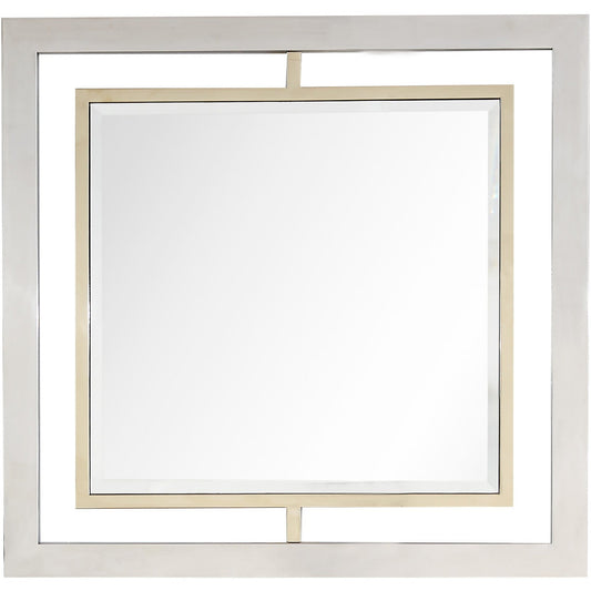 HomeRoots Antiqued Gold Finish Mirror