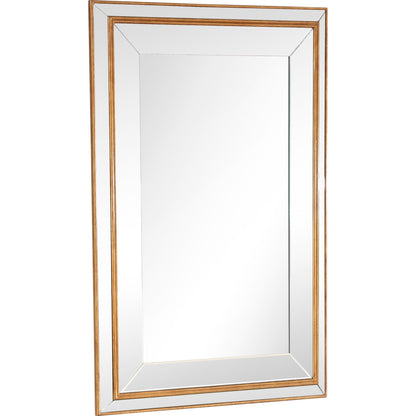 HomeRoots Antiqued Gold Finish Wall Mirror