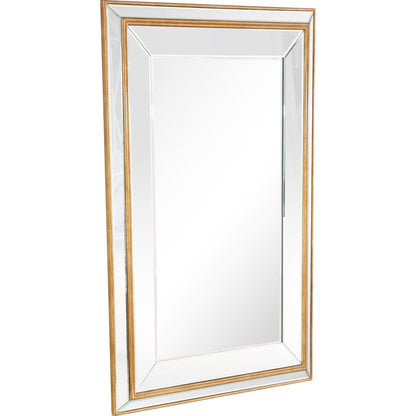 HomeRoots Antiqued Gold Finish Wall Mirror