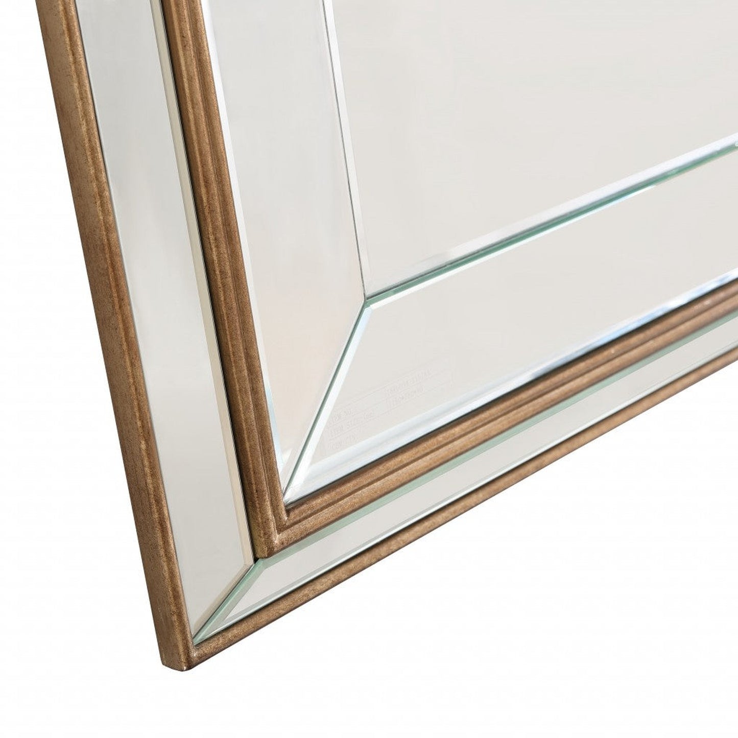 HomeRoots Antiqued Gold Finish Wall Mirror