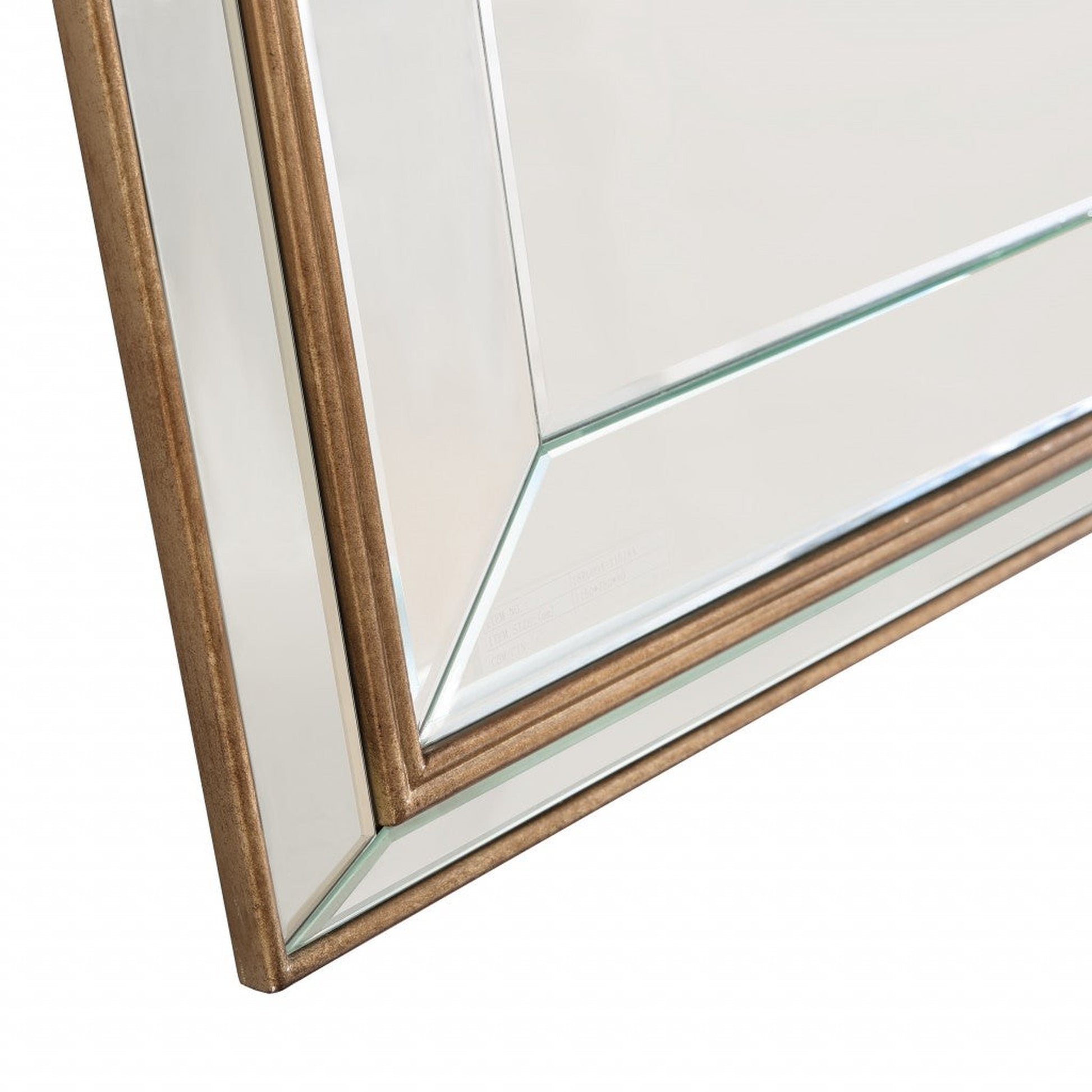 HomeRoots Antiqued Gold Finish Wall Mirror