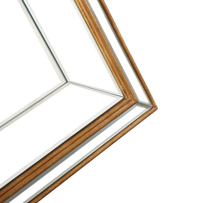 HomeRoots Antiqued Gold Finish Wall Mirror