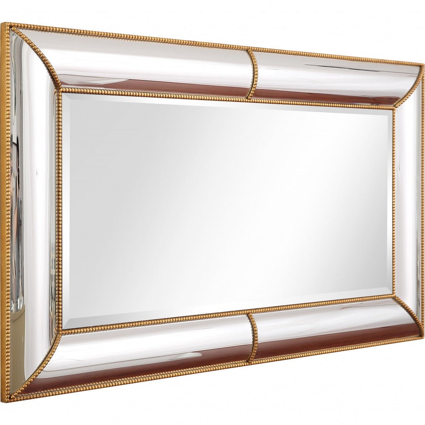 HomeRoots Antiqued Gold Leaf Finish Mirror
