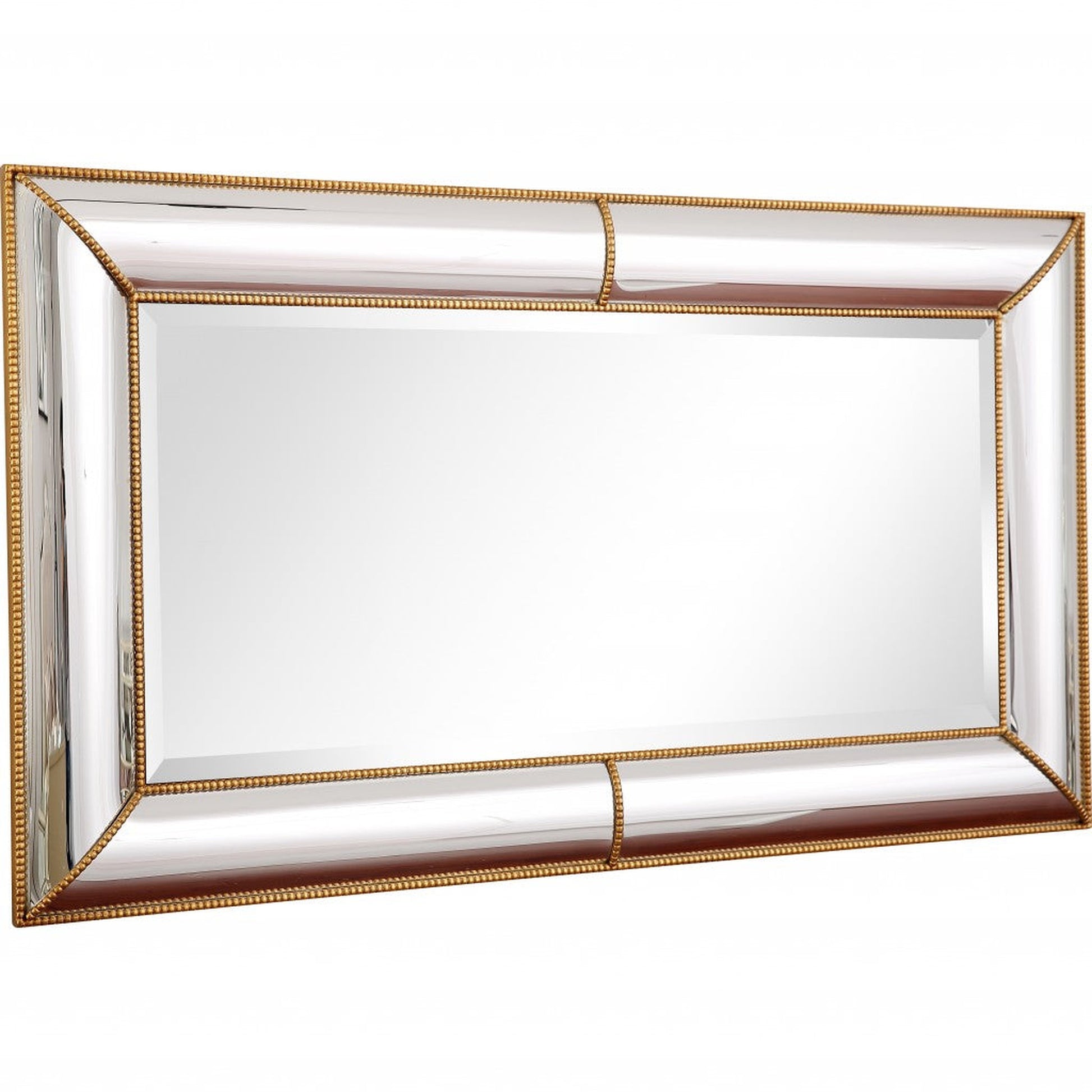 HomeRoots Antiqued Gold Leaf Finish Mirror