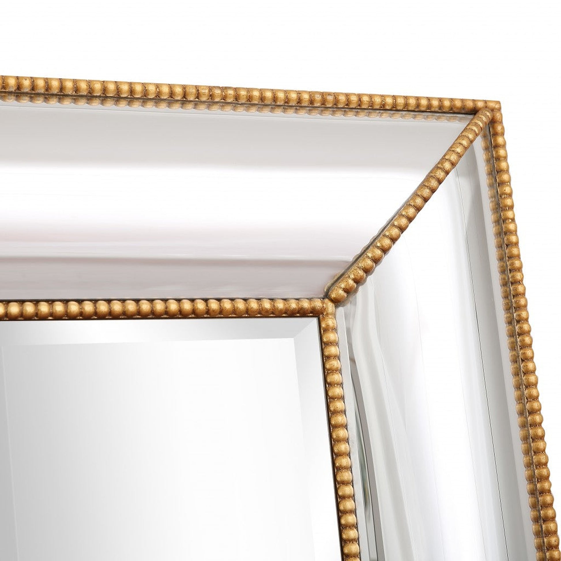 HomeRoots Antiqued Gold Leaf Finish Mirror