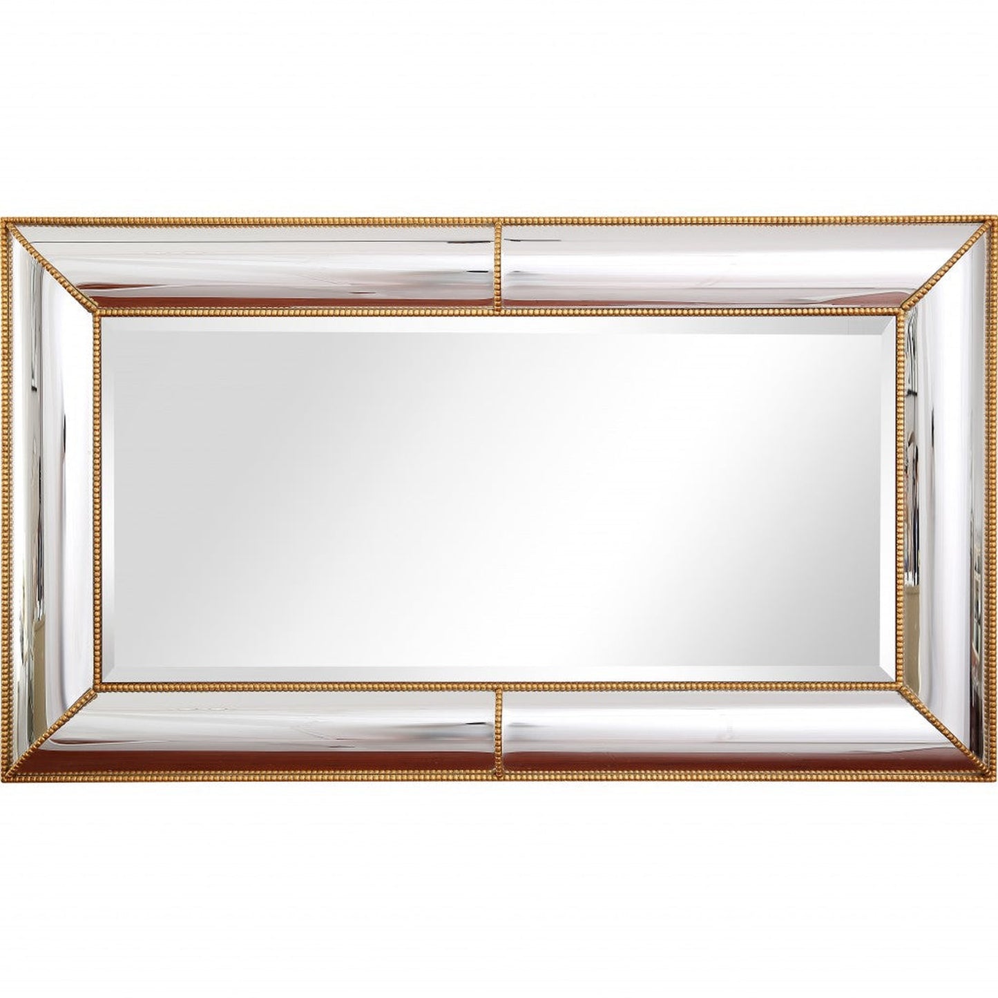HomeRoots Antiqued Gold Leaf Finish Mirror