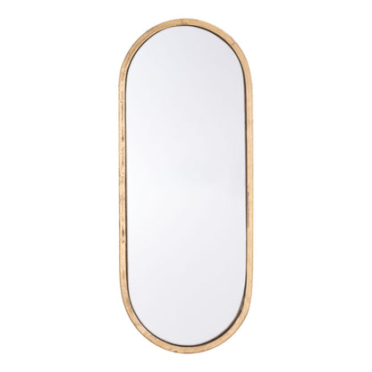HomeRoots Antiqued Gold Oval Mirror