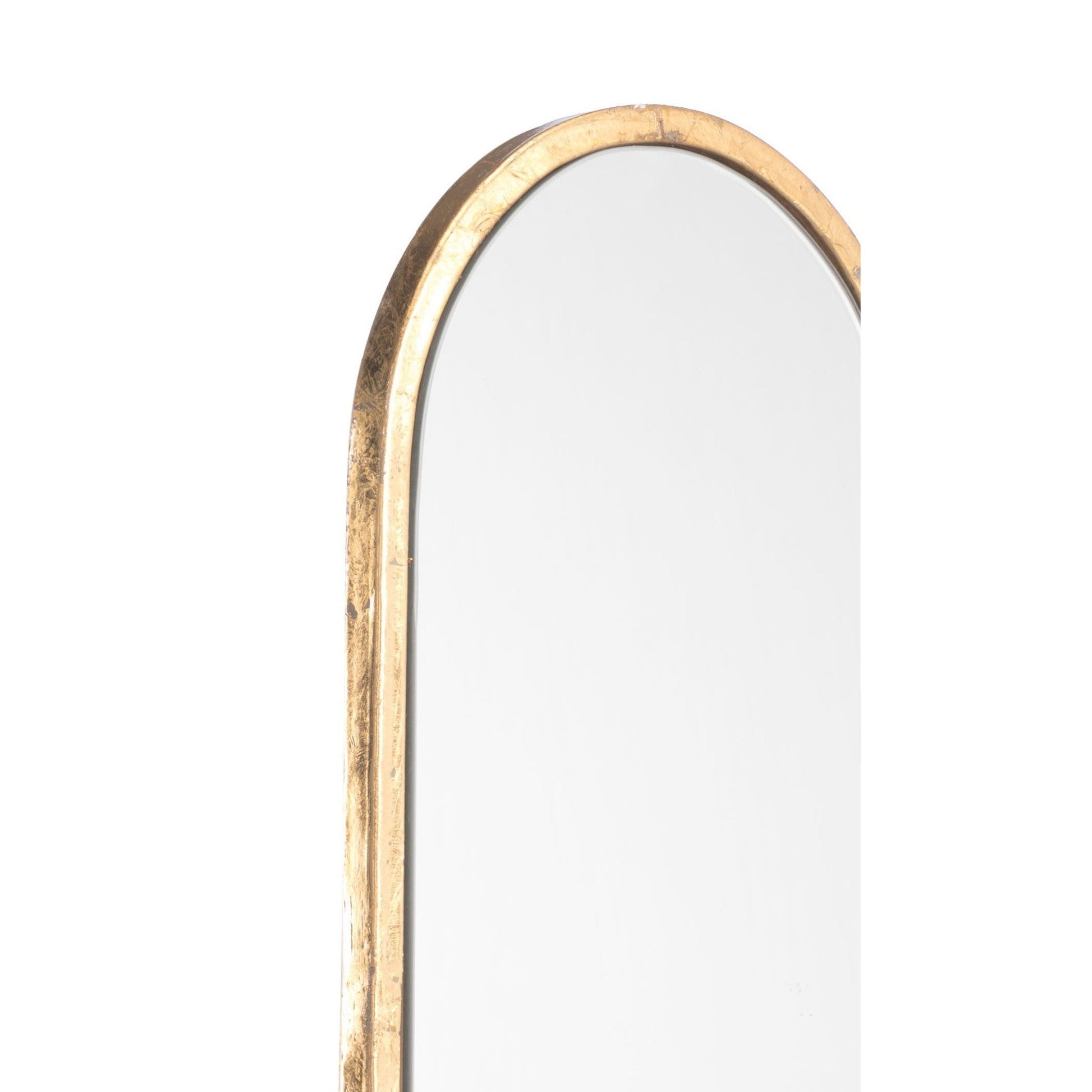 HomeRoots Antiqued Gold Oval Mirror