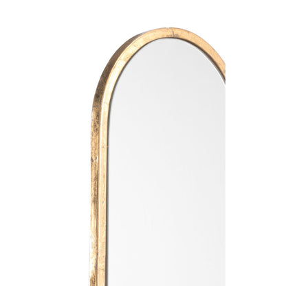 HomeRoots Antiqued Gold Oval Mirror
