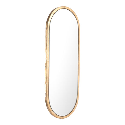 HomeRoots Antiqued Gold Oval Mirror