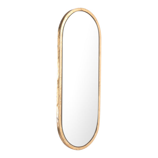 HomeRoots Antiqued Gold Oval Mirror
