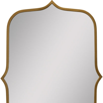 HomeRoots Antiqued Gold Scallop Framed Mirror