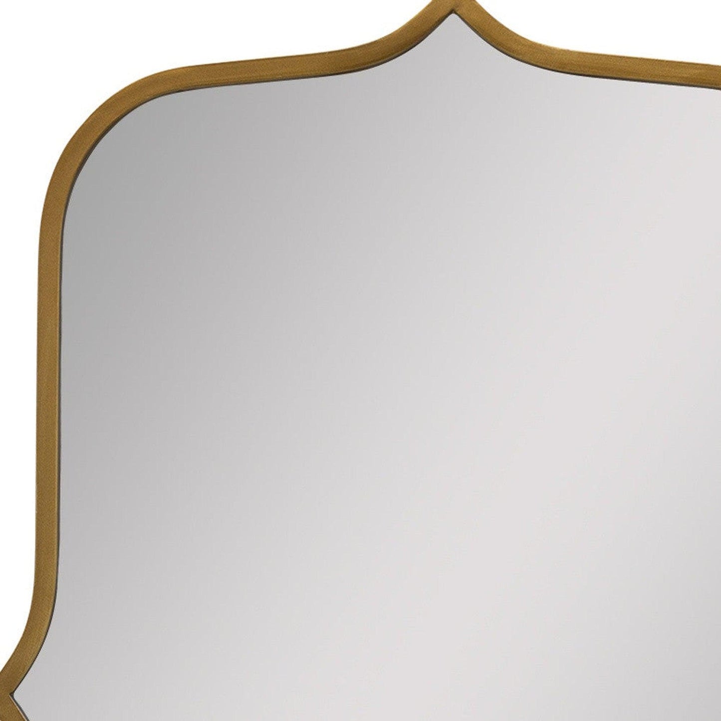 HomeRoots Antiqued Gold Scallop Framed Mirror