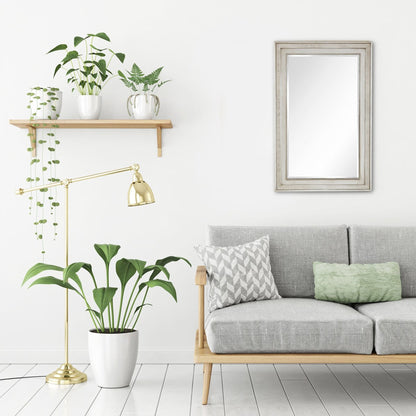 HomeRoots Antiqued Silver Finish Mirror