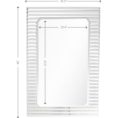 HomeRoots Antiqued Silver Finish Wall Mirror