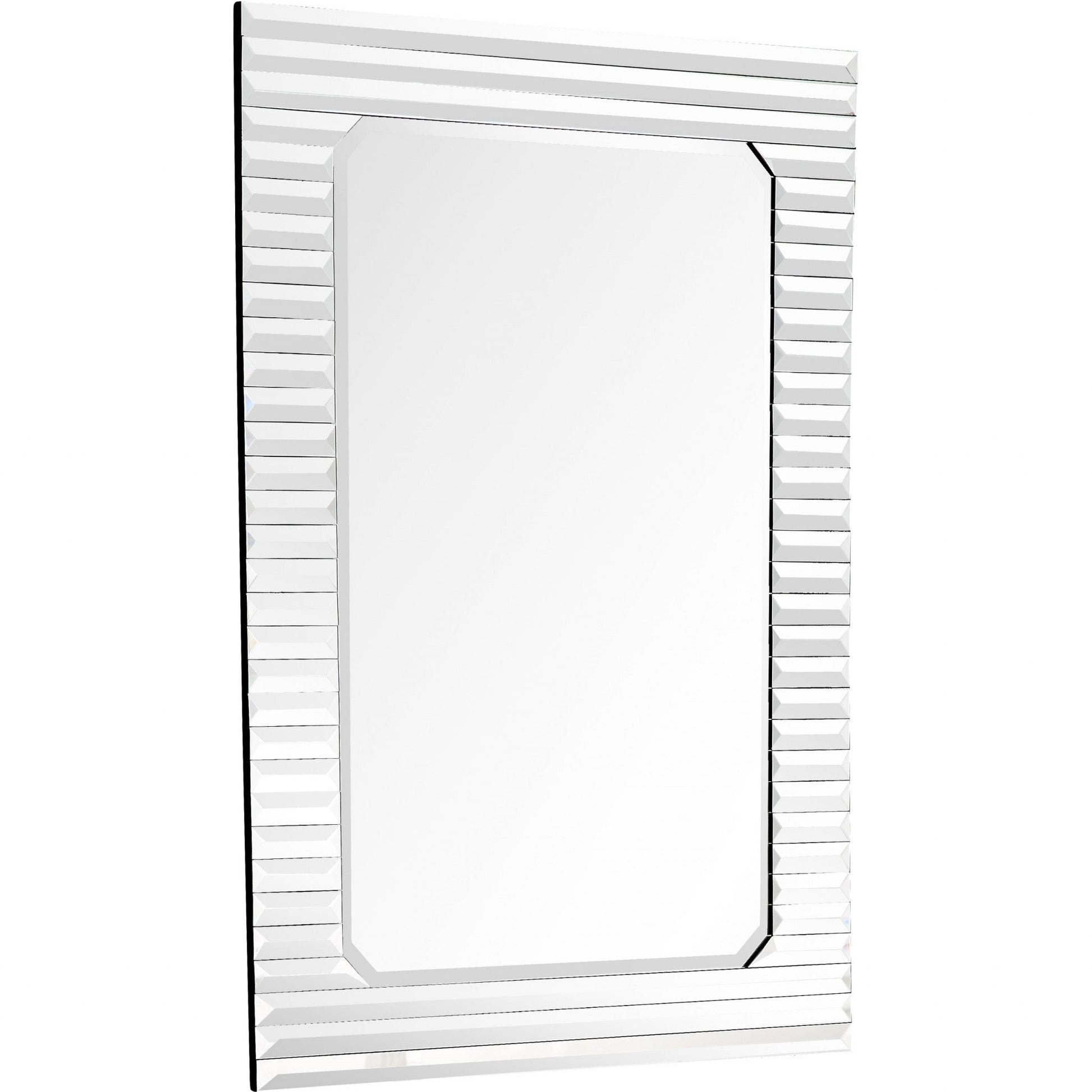 HomeRoots Antiqued Silver Finish Wall Mirror
