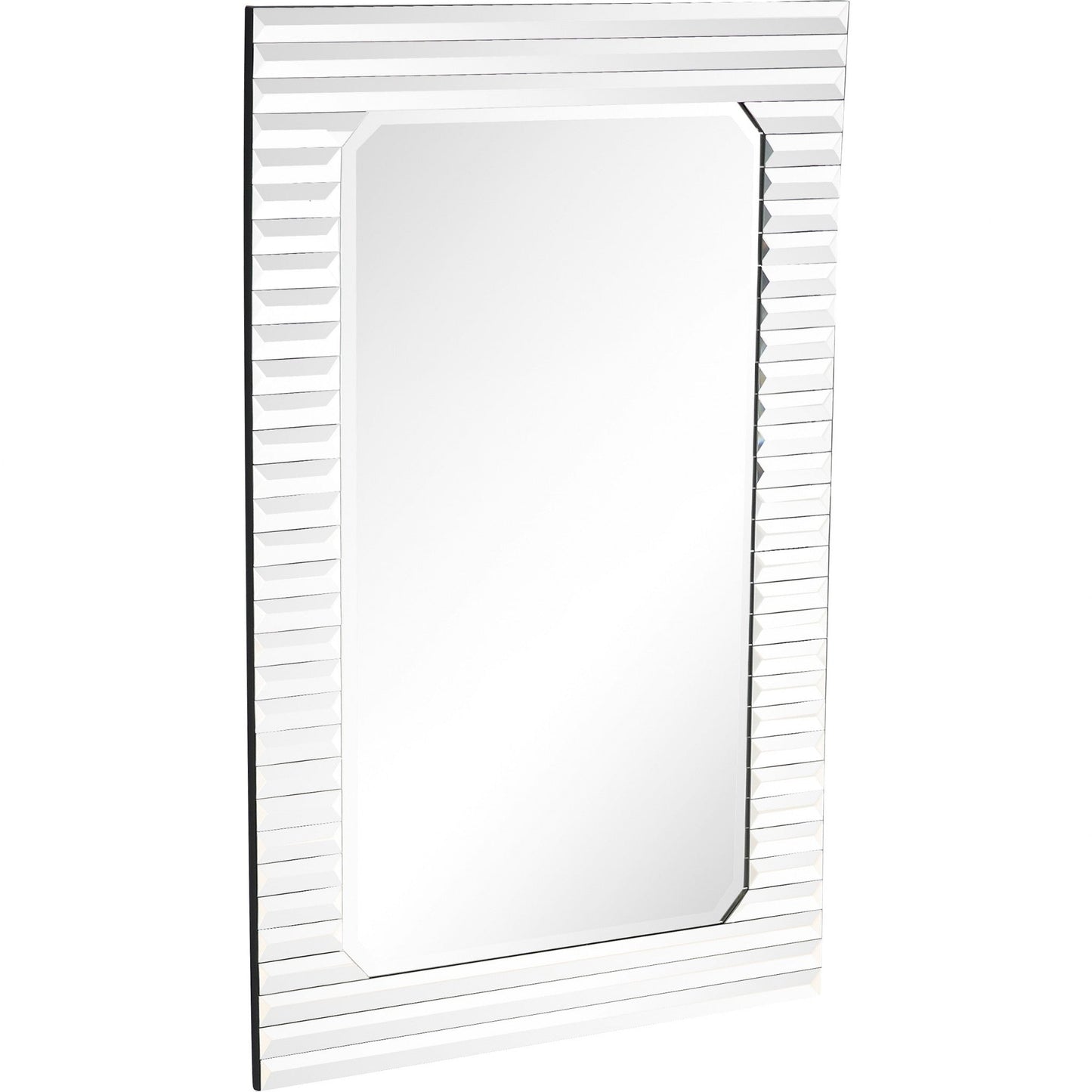 HomeRoots Antiqued Silver Finish Wall Mirror