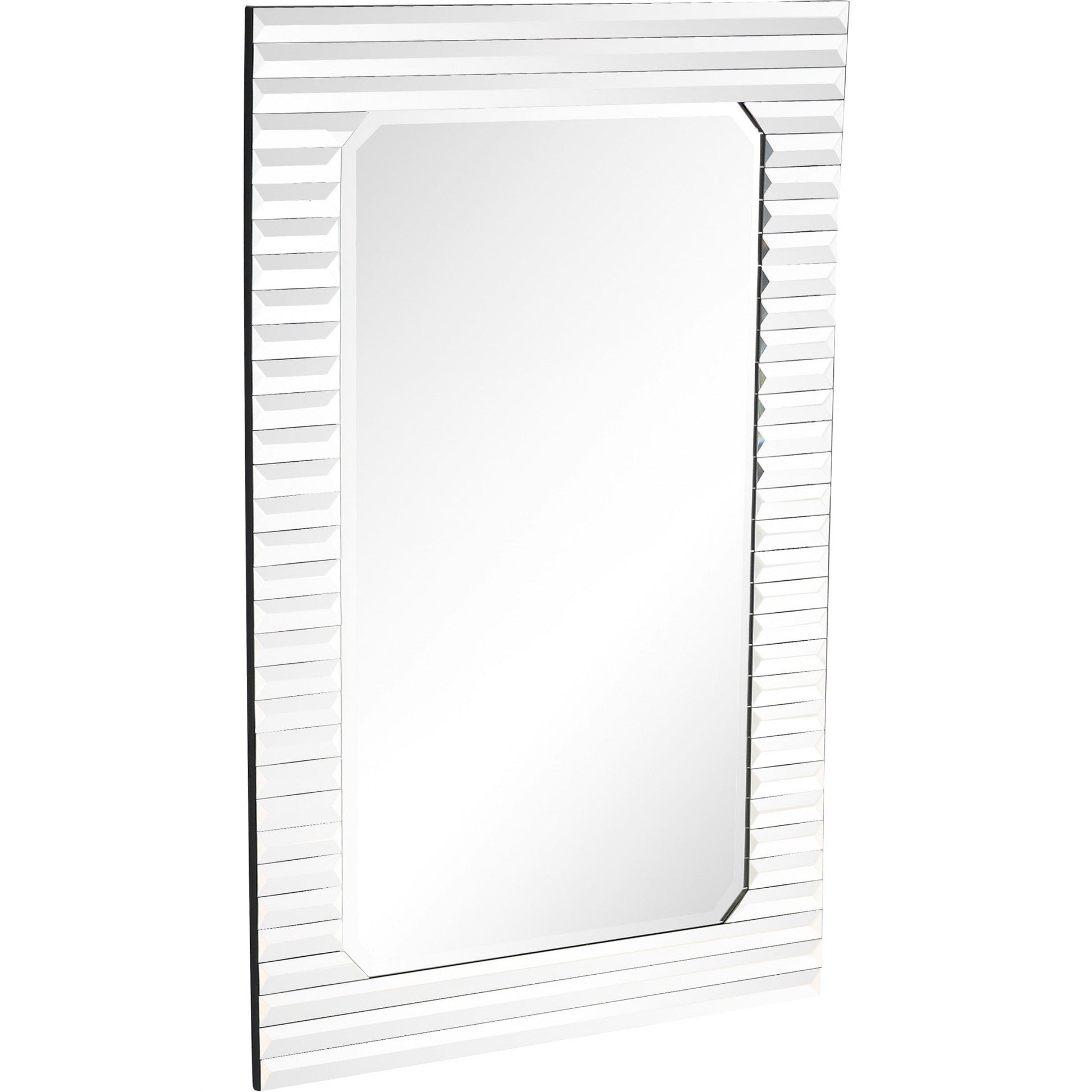 HomeRoots Antiqued Silver Finish Wall Mirror