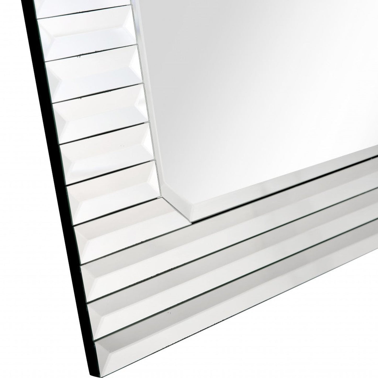 HomeRoots Antiqued Silver Finish Wall Mirror