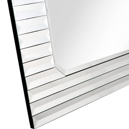 HomeRoots Antiqued Silver Finish Wall Mirror