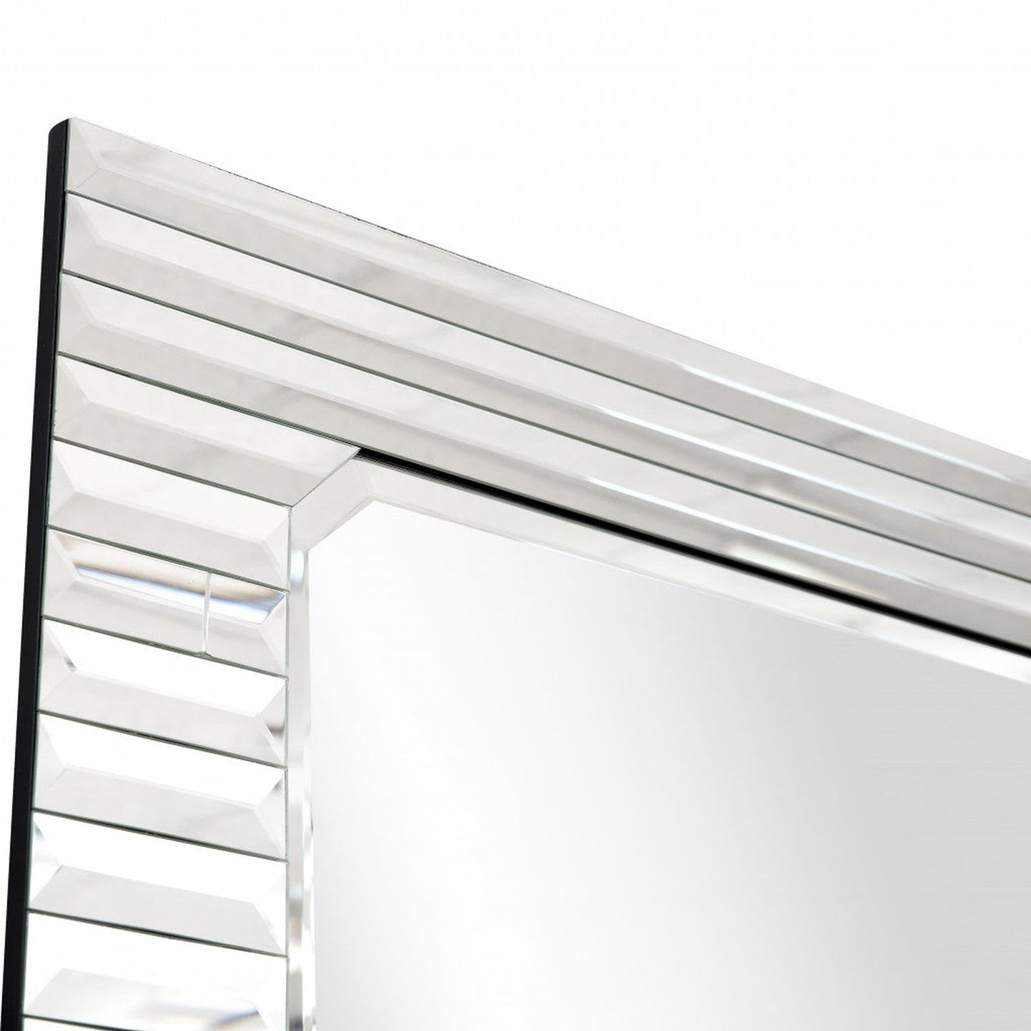 HomeRoots Antiqued Silver Finish Wall Mirror