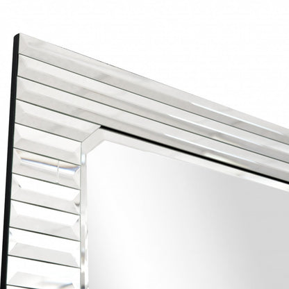 HomeRoots Antiqued Silver Finish Wall Mirror