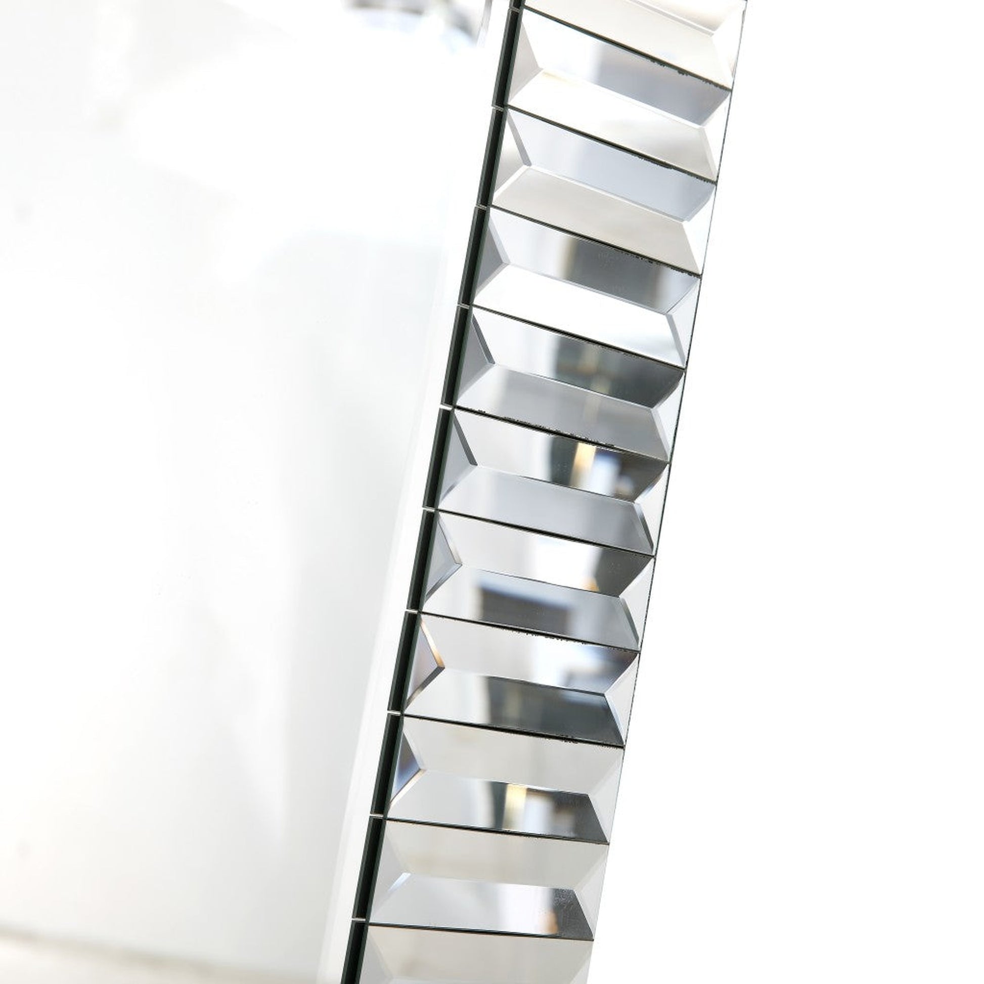 HomeRoots Antiqued Silver Finish Wall Mirror