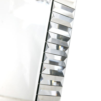 HomeRoots Antiqued Silver Finish Wall Mirror