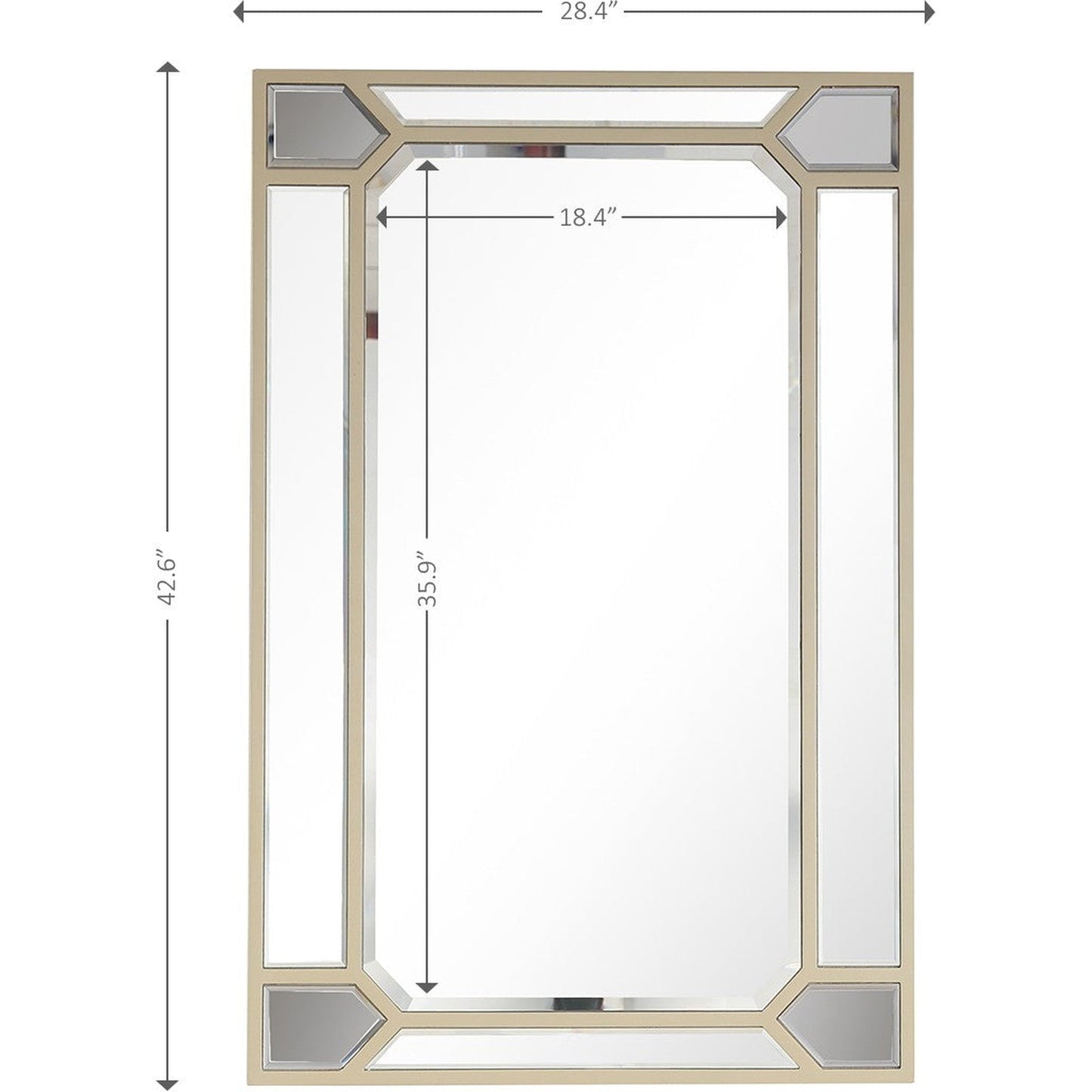 HomeRoots Antiqued Silver Wall Mirror