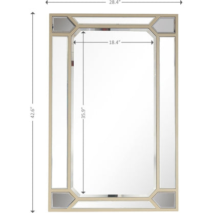 HomeRoots Antiqued Silver Wall Mirror