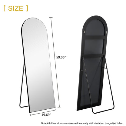 HomeRoots Arched Black Standing Mirror