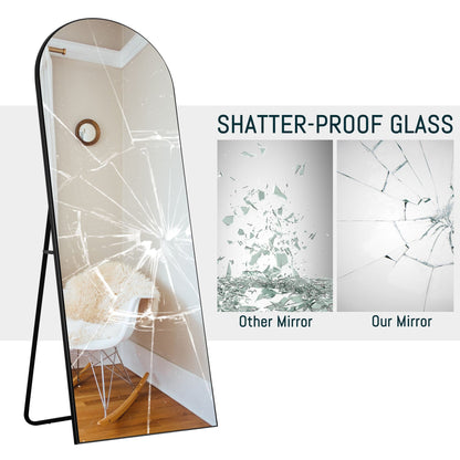 HomeRoots Arched Black Standing Mirror